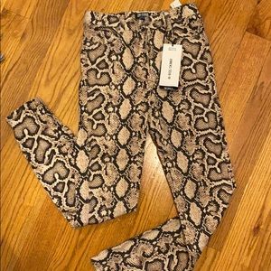 Zara snake print jeans NWT
